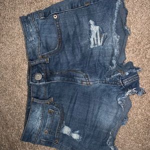 aeropostale ripped jean shorts